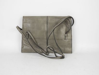 VINTAGE. Set of four canvas, fabric and leather...