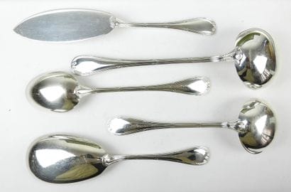 CHRISTOFLE. Silver-plated Ribbons pattern...