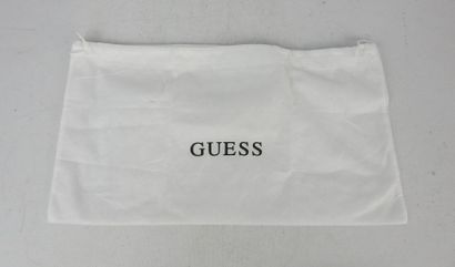 GUESS. Black grained leather shoulder bag....