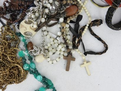 COSTUME JEWELRY. Lot including bracelets,...
