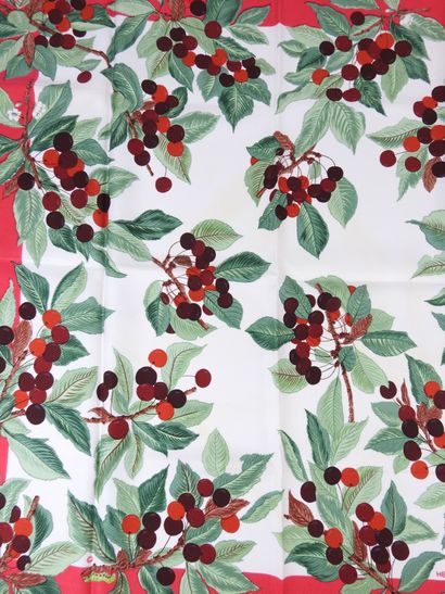 HERMES - Paris. Silk square decorated with...