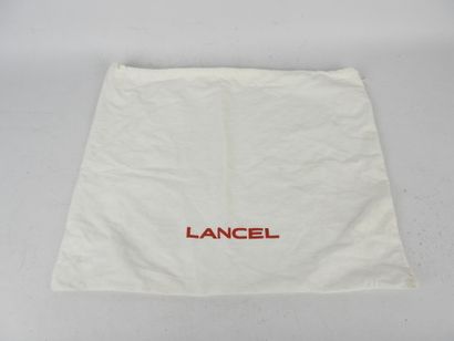 LANCEL - Paris. Navy leather handbag, 24...