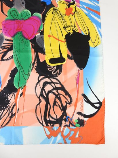 CHRISTIAN LACROIX - Paris. Foulard en soie....