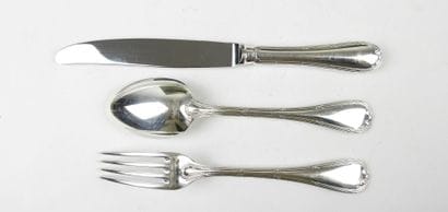 CHRISTOFLE. Silver-plated Ribbons pattern...