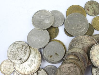 FRANCE. Monnaies argent dont 10 francs Turin,...