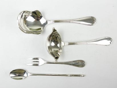 CHRISTOFLE. Silver-plated Ribbons pattern...