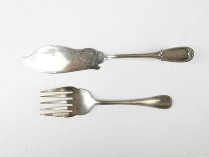 CHRISTOFLE. Set of silver-plated cutlery,...