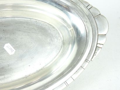 LOT in silver-plated metal including a pair...