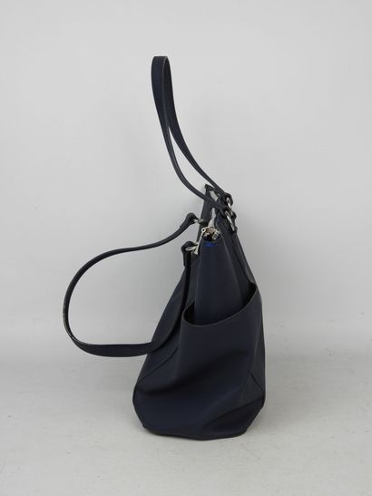 LACOSTE - Paris. Blue canvas handbag. 25...