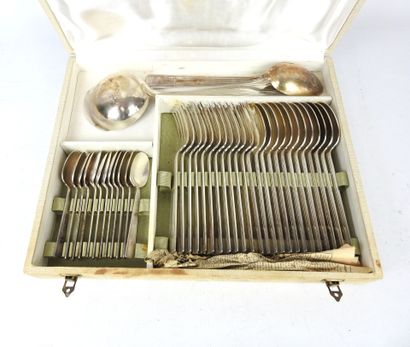 CHRISTOFLE. Silver-plated cutlery set Gabon...