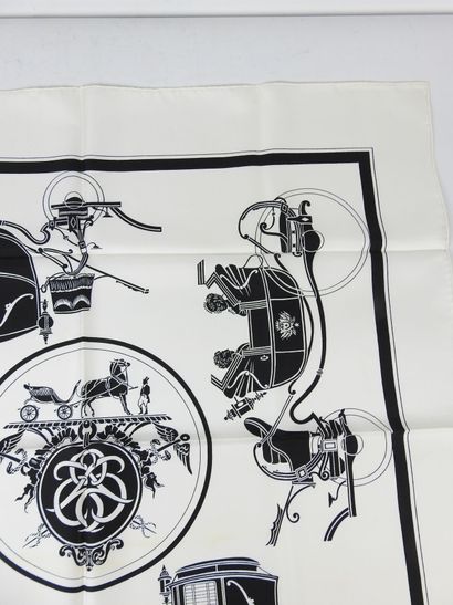HERMES - Paris. Silk square decorated with...