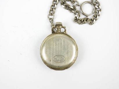 TWO silver case gousset watches and one chatelaine....
