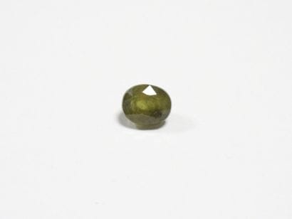 SAPHIR on leaf. 6.34 ct (treated).