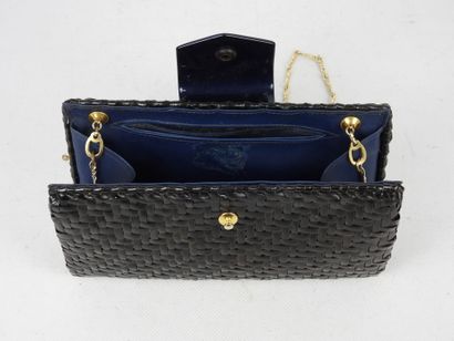 VINTAGE. Evening bag in braided fiber. 12...