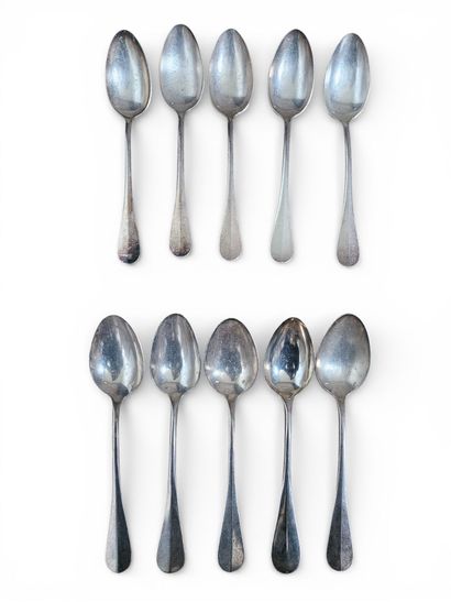 10-piece silver-plated MÉNAGÈRE set including...