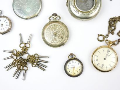 Gilt metal pocket watch IDEAL U.S.A. Attached...
