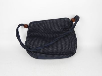 VINTAGE. Set of four canvas, fabric and leather...