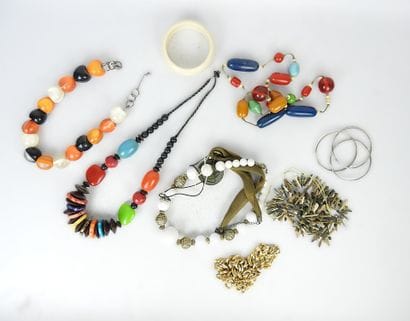 COSTUME JEWELRY. Lot including bracelets,...