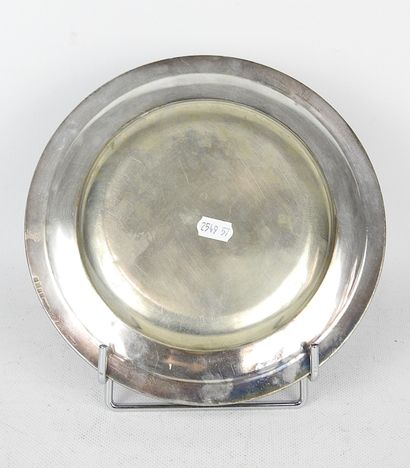 Three silver-plated serving platters, filet...