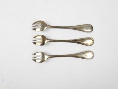 CHRISTOFLE. Set of silver-plated cutlery,...