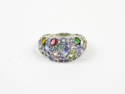 Ring in sterling silver 925/1000° with Tanzanite,...