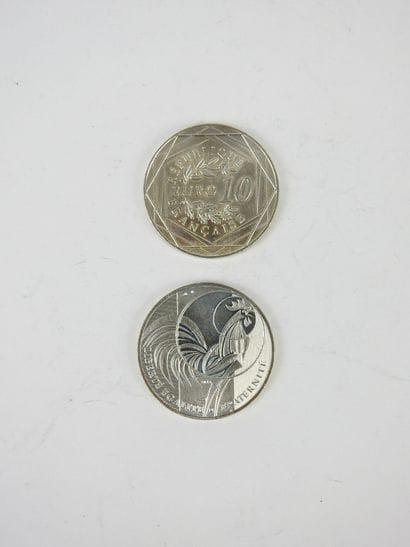 FRANCE. 2 monnaies 10 euros argent 2016 