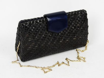 VINTAGE. Evening bag in braided fiber. 12...