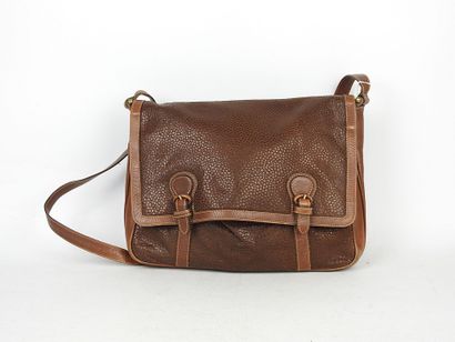 LA BAGAGERIE - Paris. Brown leather shoulder...