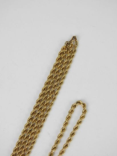 NECKLACE in 585/1000° yellow gold. Weight...