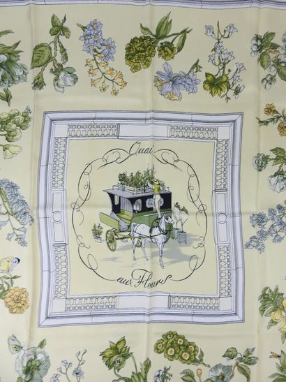 HERMES - Paris. Silk square, Quai aux fleurs...
