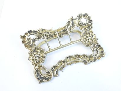 BOUCLE DE CEINTURE rectangulaire en argent...