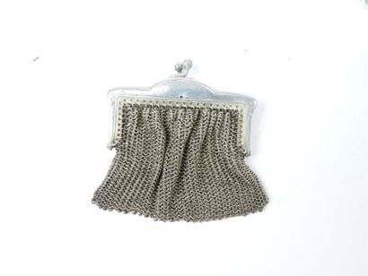 Reunion of TWO silver-plated mesh BOURSES....