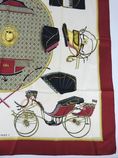 HERMES - Paris. Carré de soie Les voitures...