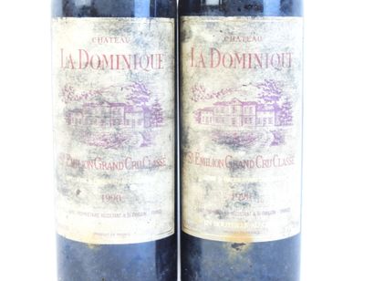 2 bouteilles CHATEAU LA DOMINIQUE, Saint-Emilion,...