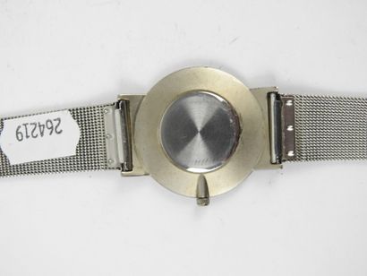 KEYSTONE. Steel bracelet watch, black dial...
