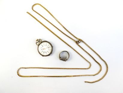 MONTRE de col en argent 925/1000°. Poids...