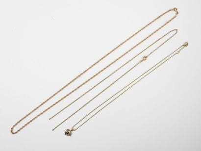 COSTUME JEWELRY. Set includes ring, chains,...