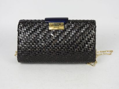 VINTAGE. Evening bag in braided fiber. 12...