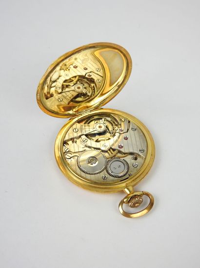 MONTRE de gousset extraplate en or jaune...