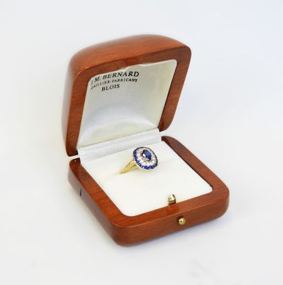 BAGUE or jaune et or blanc 750/1000° avec...