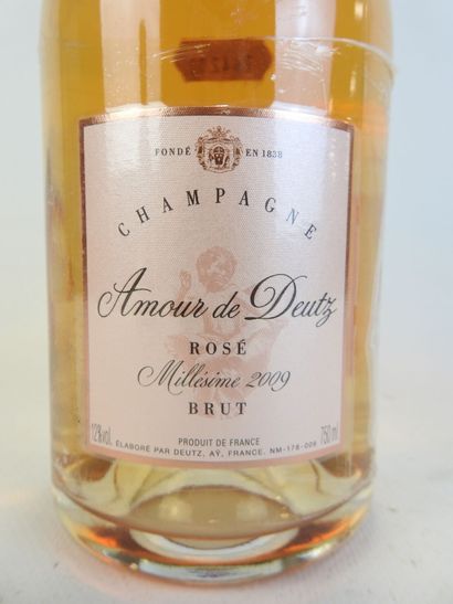 1 bouteille CHAMPAGNE ROSE BRUT, 2009, Amour...
