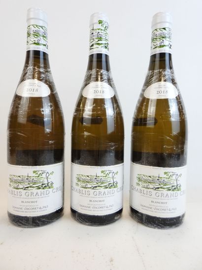 3 bouteilles CHABLIS Grand Cru, BLANCHOT...