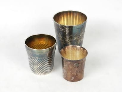 LOT in SILVER METAL including a coffee pot,...