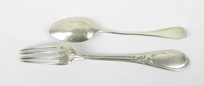 Seven 925/1000° silver COFFEE SPOONS baguette...