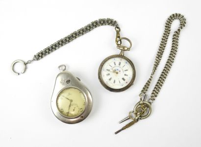 OMEGA. Montre de gousset en acier. Cadran...