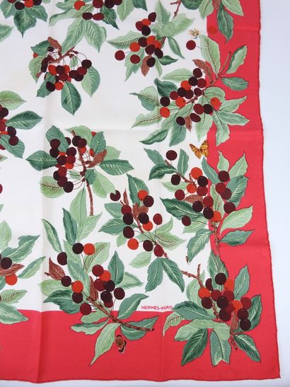 HERMES - Paris. Silk square decorated with...