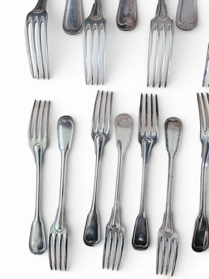 24-piece silver-plated MENAGERE set including...