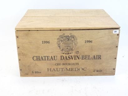 6 bouteilles CHATEAU DASVIN-BEL-AIR, Haut-Médoc,...