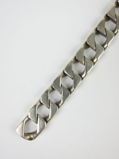 GOURMETTE en argent 925/1000°. Poids : 84...
