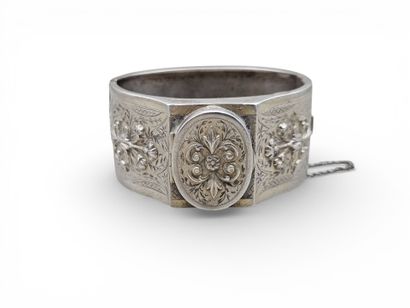 BRACELET MANCHETTE reliquary in silver 800...
